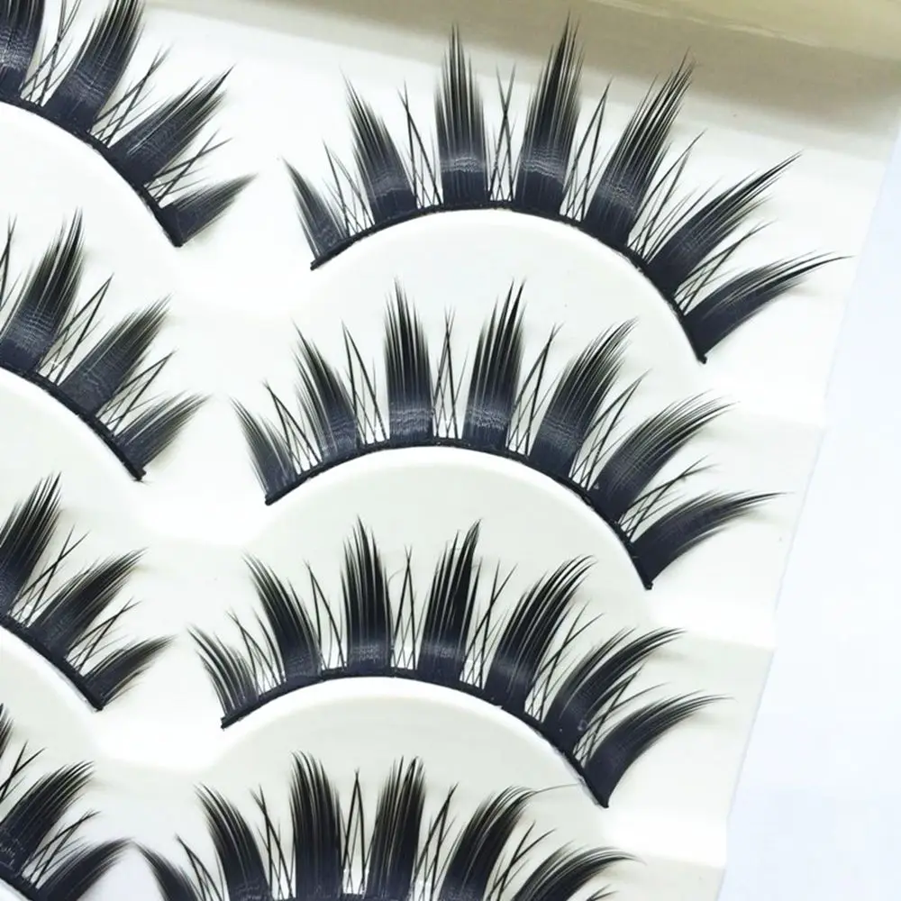 5Pairs Hot Women Fake Eyelash Japanese Little Devil Serious Makeup Long Thick Eye Lash Extension Natural Beauty Eye Cosmetic