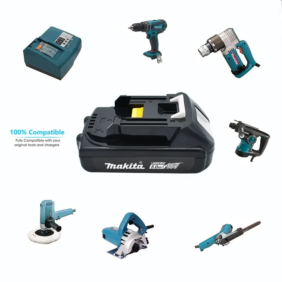 Оригинальная литий-ионная аккумуляторная батарея Makita 18 В 5,0 Ач BL1830 BL1815 BL1860 BL1840 194205 -3 Сменная батарея для электроинструментов