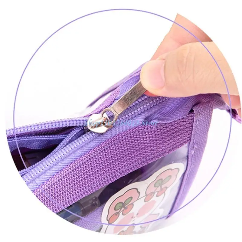 

R6FF Pencil Case Clear Pencil Bag Pen Case 6-Layer Pen Bag Pencil Box Pencil