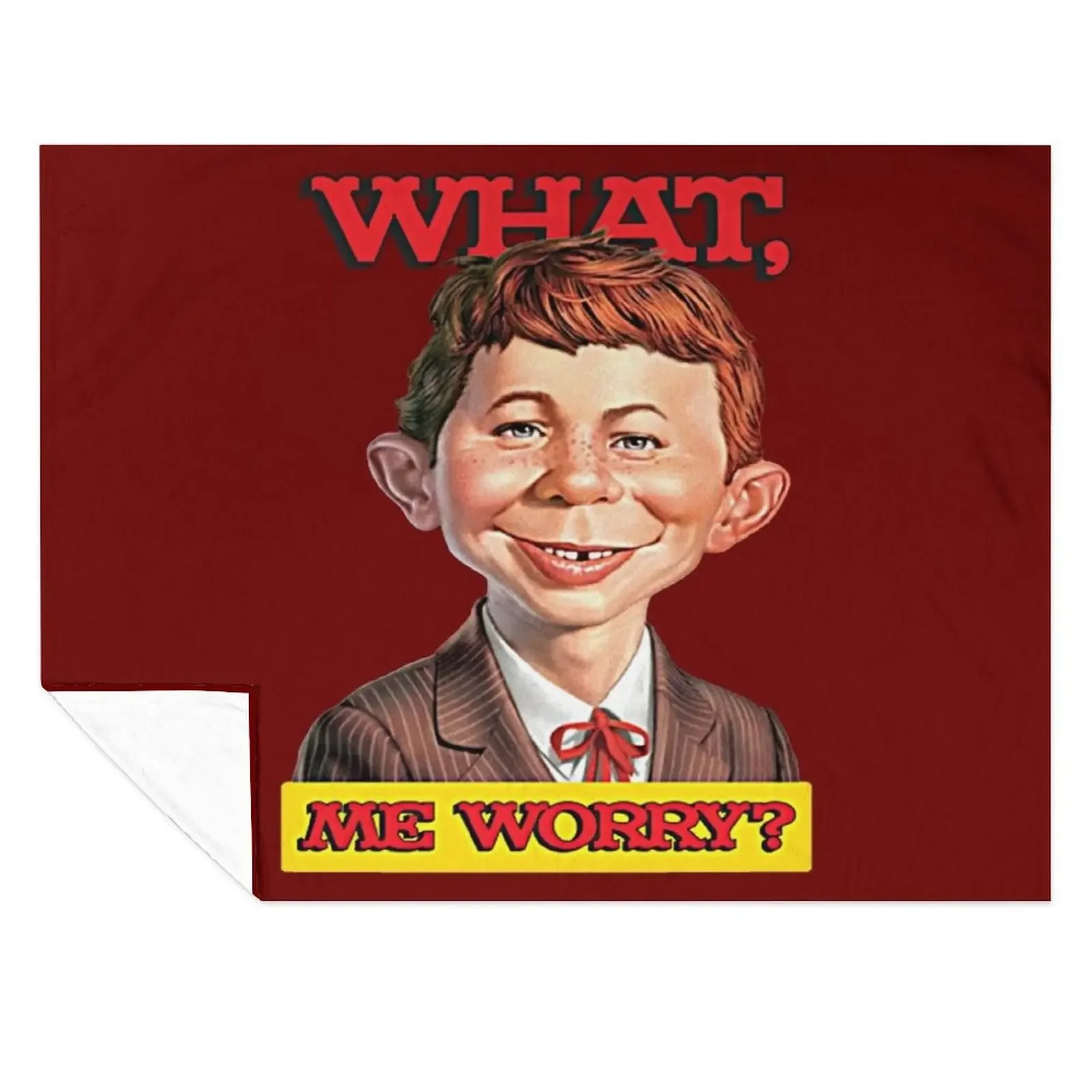

What, me worry - Alfred Neuman v1 Throw Blanket For Decorative Sofa halloween Retros Vintage Blankets
