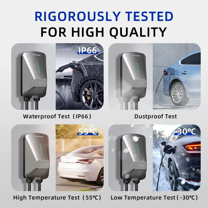 WityPower 22KW 3Phase EV محطة شحن Type2 APP التحكم 7KW 32A 1Phase شاحن السيارة الكهربائية لسيارات EVSE #4