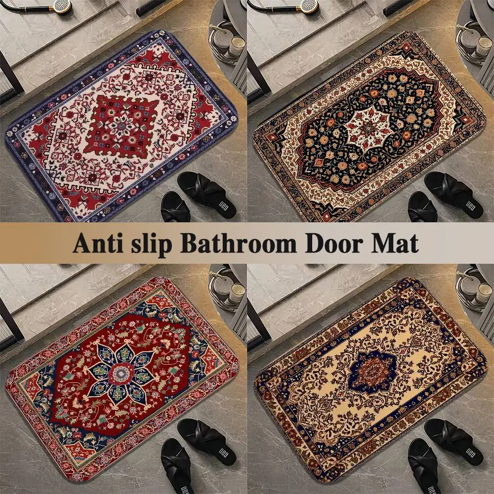 

Bohemian Pattern Floor Mat Printed Large Carpets Living Room And Bedroom Carpets Bathroom Anti Slip Door MATS Small Carpets