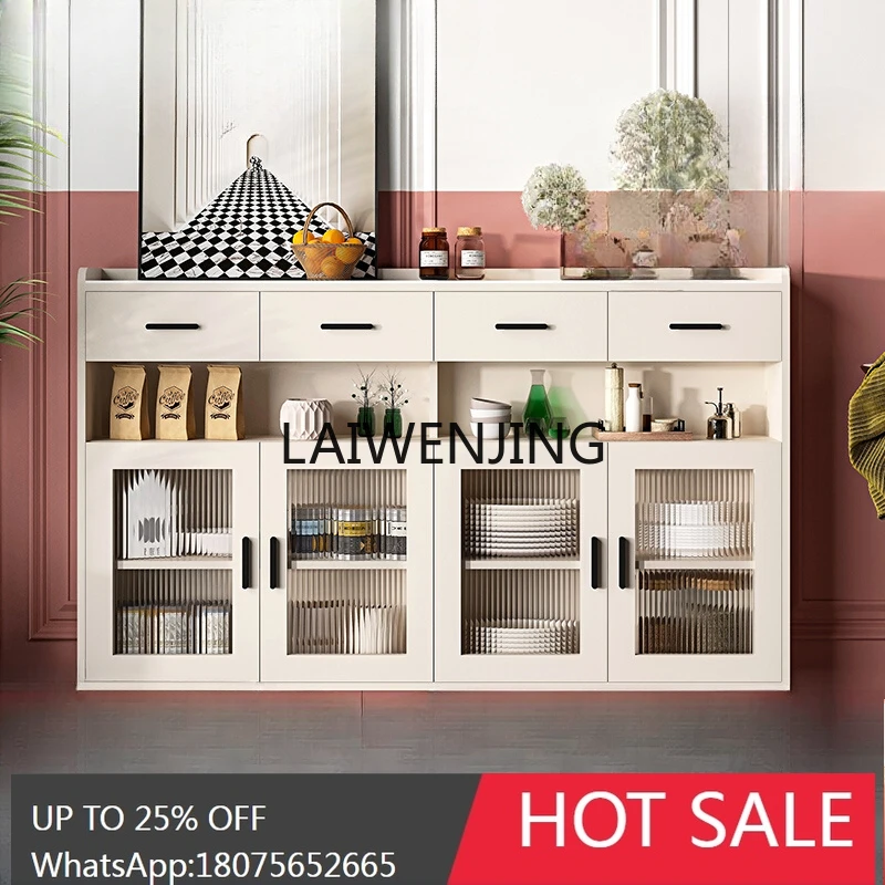 T16-light luxury rock slab dining side cabinet tea cabinet kitchen ultra-thin integrated