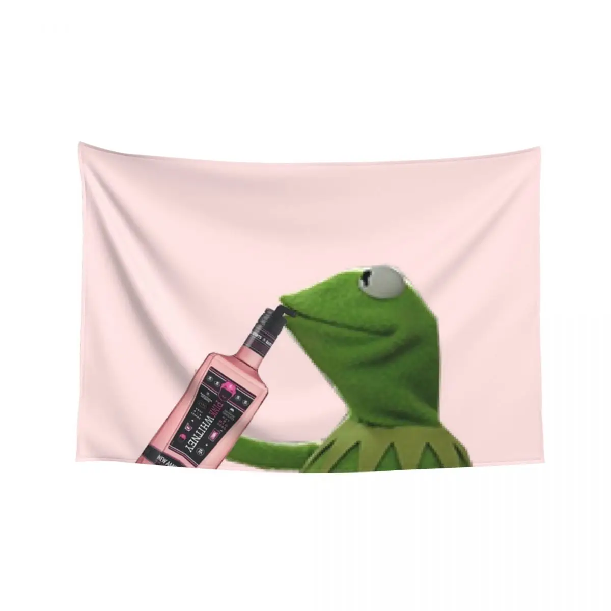 

Kermit sipping pink whitney Tapestry Home Decorations Aesthetic Art Mural Aesthetic Home Decor Tapestry