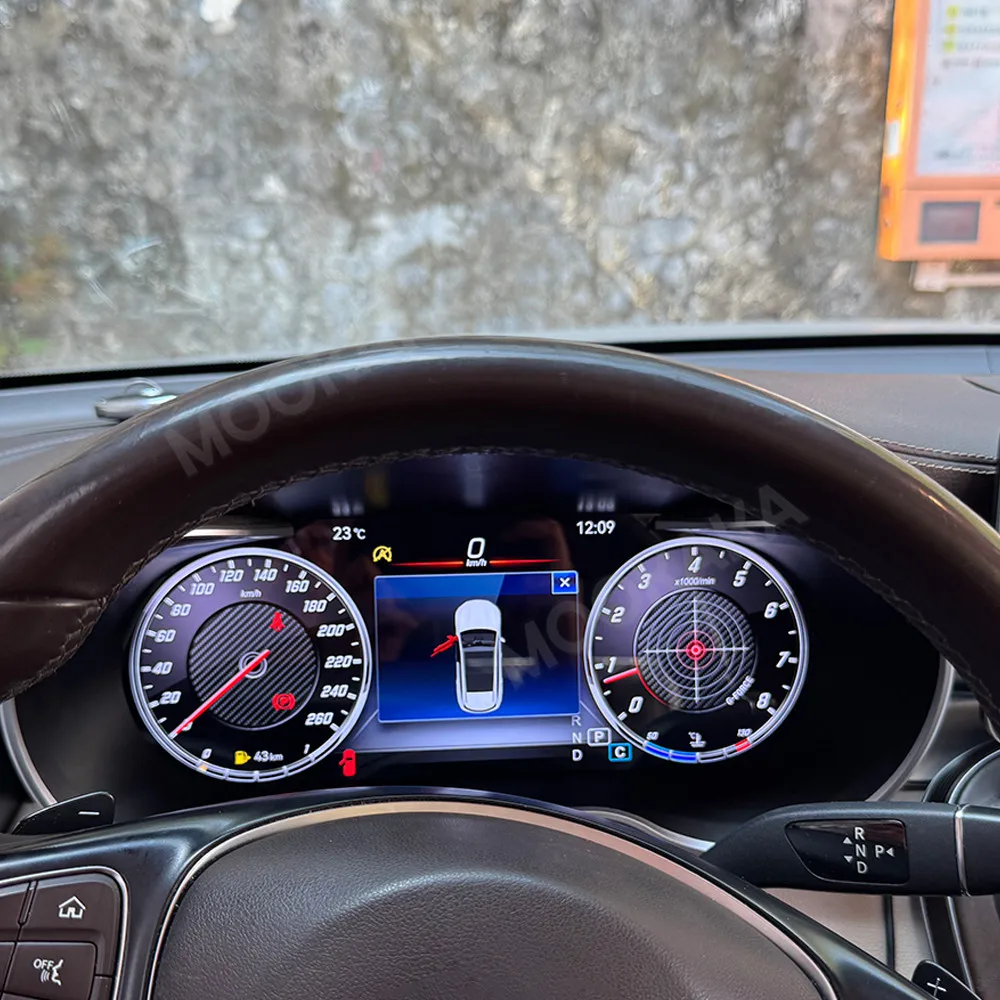 Car Dash Digital Cluster For Mercedes Benz C Class W205 2015-2021 LCD Instrument Panel Odometer Meter Speedometer Auto Headunit