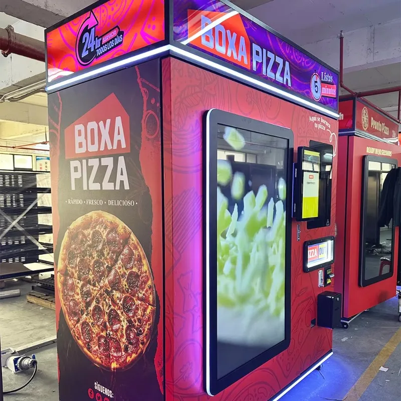 Customized Self Service Smart Pizza Vending Machine 10/12-inch 5G/Wi-Fi Touchscreen QR Code Coin Payment