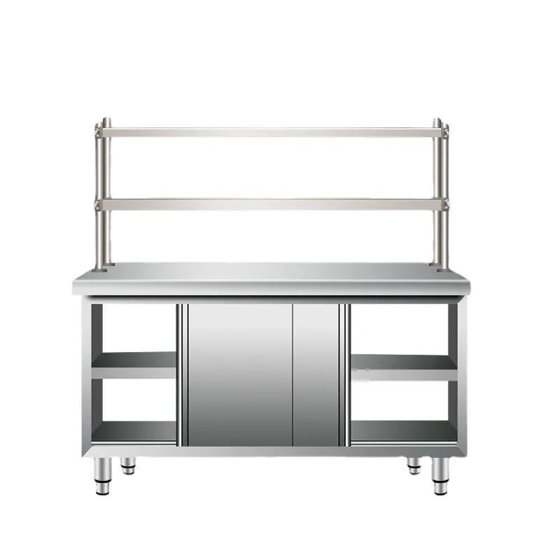 Commercial Kitchen Stainless Steel Sink Cabinet Single Bowl Sink with Upper Shelf Suitable for Hotel Restaurant mutfak dolabı