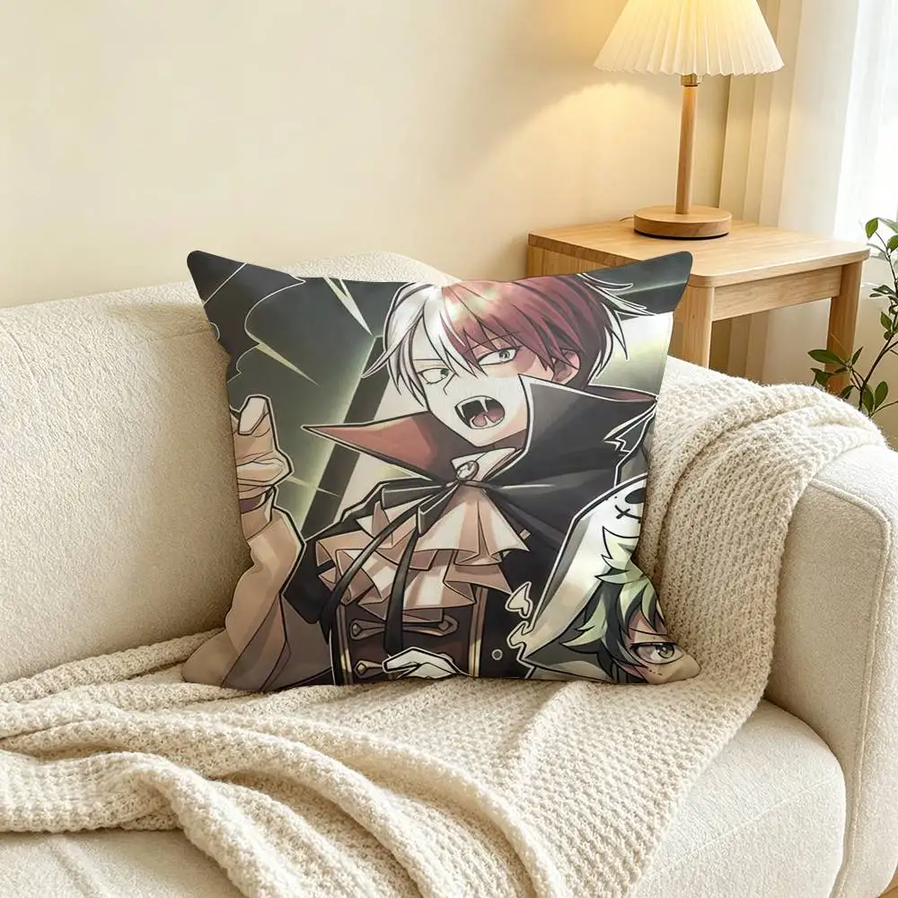My Hero Academia Shoto Todoroki Square Double-Sided printed Pillow Case Bedroom Bedside Pillow Sofa Cushion Cover