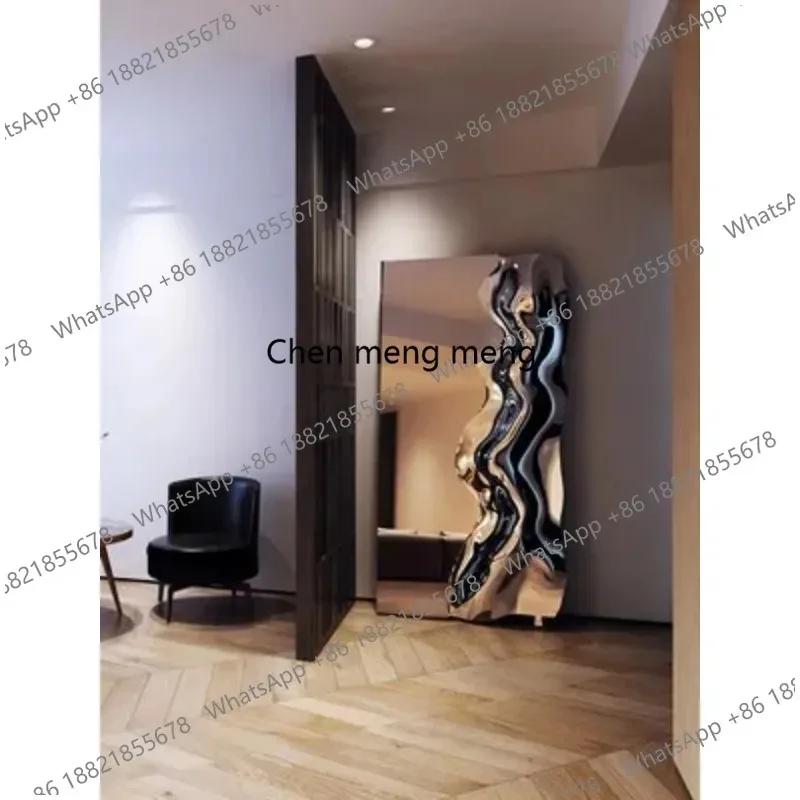 F150 Stainless Steel Mirror Wall Decoration, Model Room, Sofa Background, Hotel, Restaurant, Restaurant, Porch, Metal Wall Penda