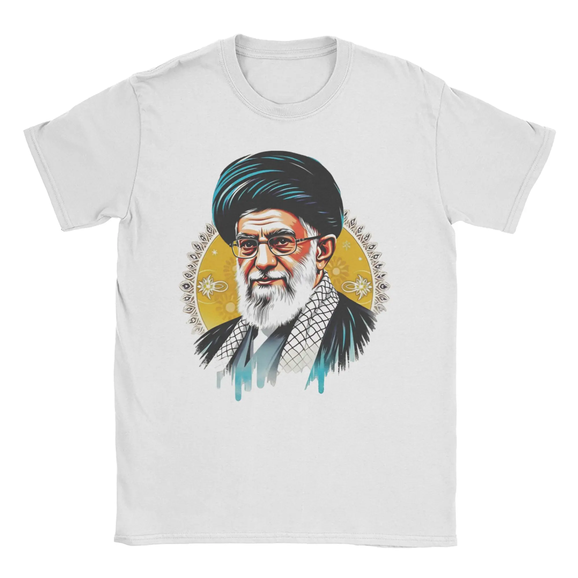 

Ali K-Khamenei T-Shirt Beach Harajuku T Shirts Mens 100 Cotton O Neck Oversized Top Tees Short Sleeve Y2K Retro Tshirt