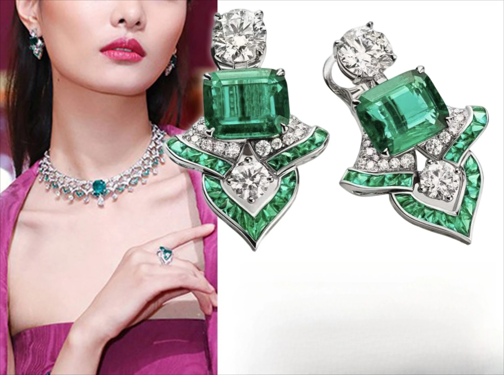 Lab-Grown Emerald Cut Ear Studs Fine Jewelry 925 Sterling Silver Artdeco Style Elegant Daily Engagement Jewelry For Women
