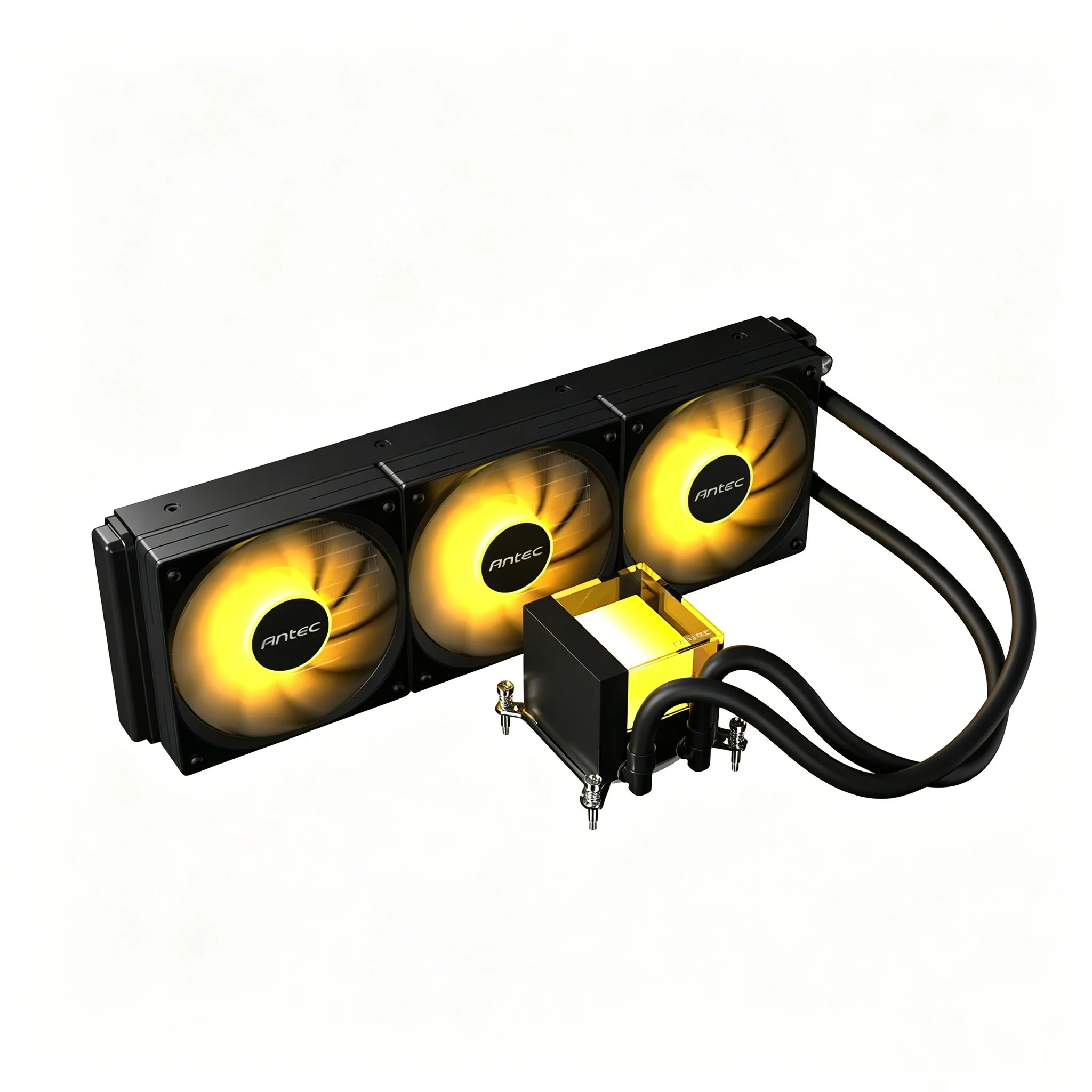 Antec P360 Integrated Water-Cooled Radiator Visualized Water