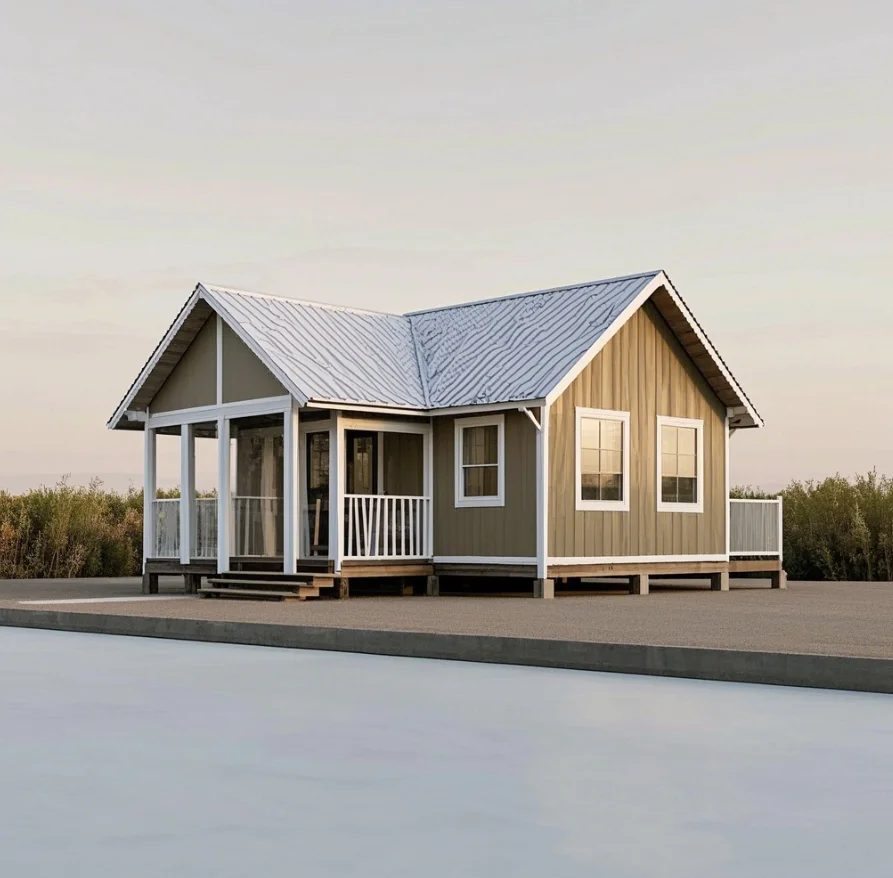 Modern Luxury Galvanized Steel Structure Comfortable Country Living Ready-to-Use Prefabricated Bungalow Villas 50-70 Year