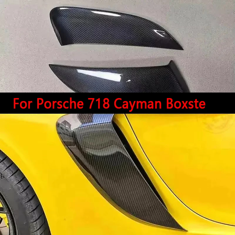 

Carbon Fiber For Porsche 718 Cayman Boxster Set Auto Fender Side Air Vent Side wind knife Outlet Cover body kit