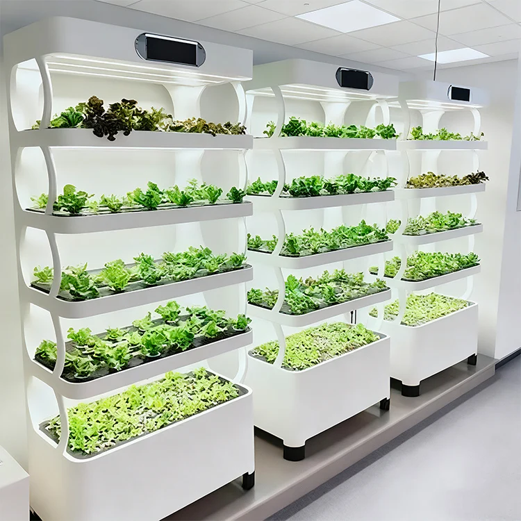 Intelligent Eco-Friendly Flower Pot Hydroponic Machine -- Indoor Convenient Veg & Flower Growth System