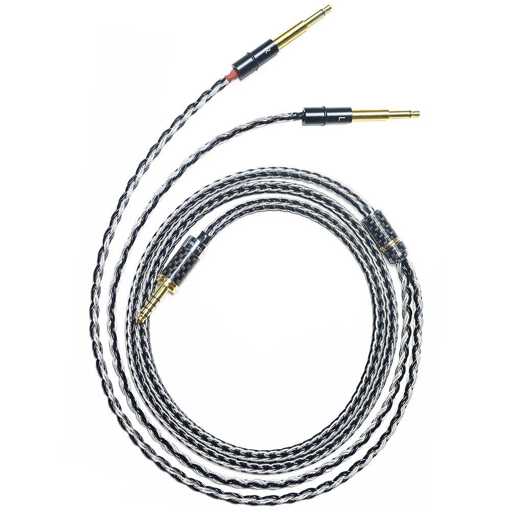 7N Silver & Copper Hybrid Headphone Upgrade Cable for MEZE LIRIC 2, POET, 109 PRO, 105 SILVA, STRADA, 99 Classics, 99 Neo