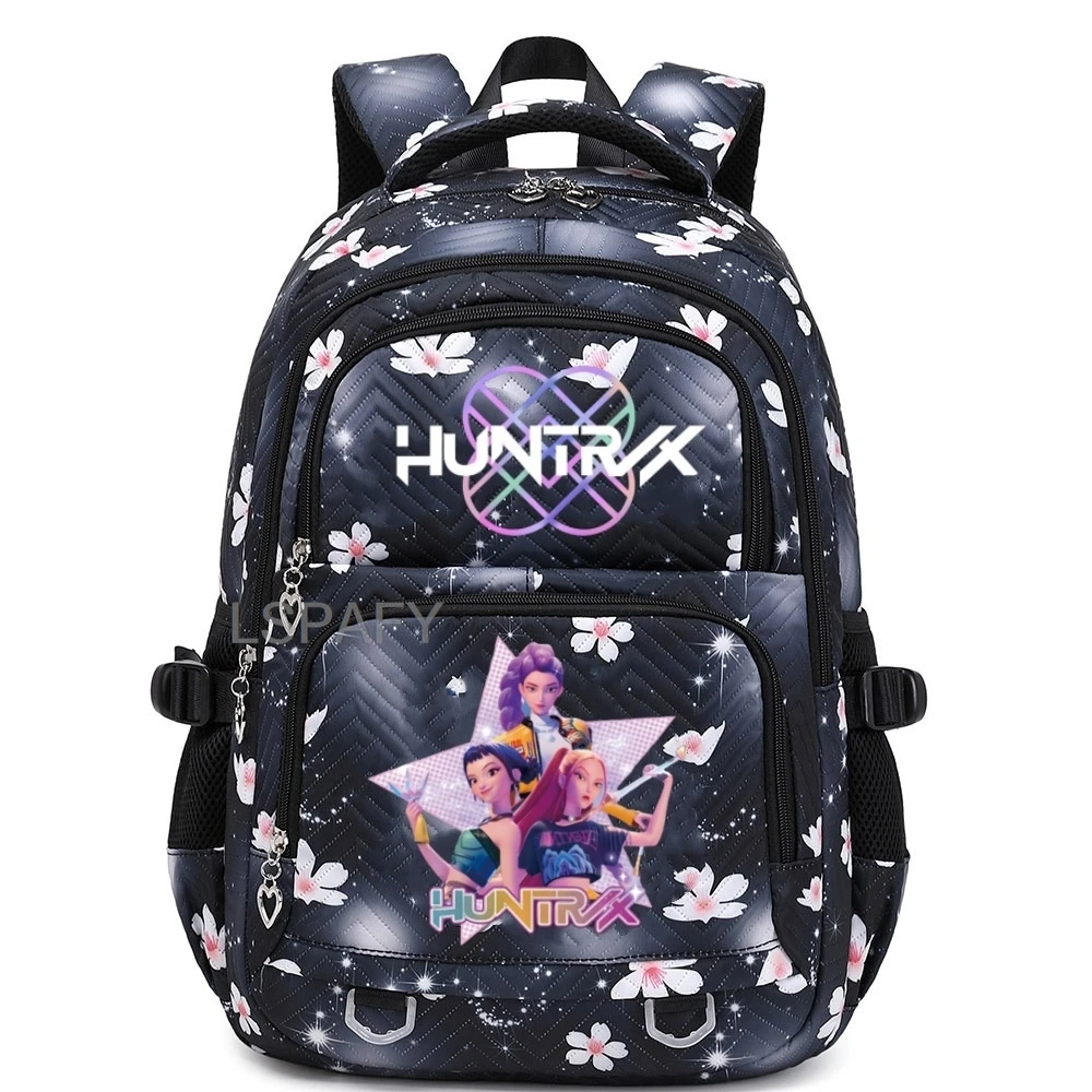 Hasbro KPop Demon Hunters Rucksäcke Rumi Mira Zoey HUNTR/X Saja Boys Kapazitäts-Laptop-Schultasche für Teenager-Mädchen Büchertasche Mochila Geschenk 7