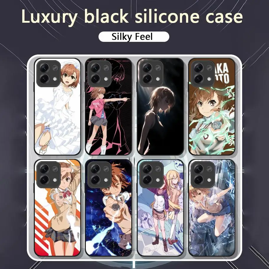 Scientific Railgun Mikoto Misaka Phone Case For Xiaomi Redmi Note 13,12,11, 10 Pro Plus S,  5G, 12S, Soft Black Phone Cover