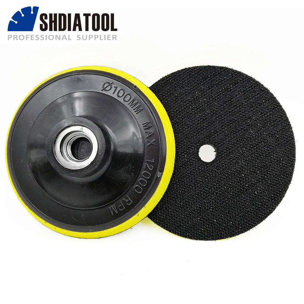 SHDIATOadvocate-Ensemble de tampons arrière en mousse et plastique, tampons de polissage diamantés, support de disque de ponçage pour polisseuse, outils de meulage, 5/8mm, 125-11, 5 pièces, 10 pièces