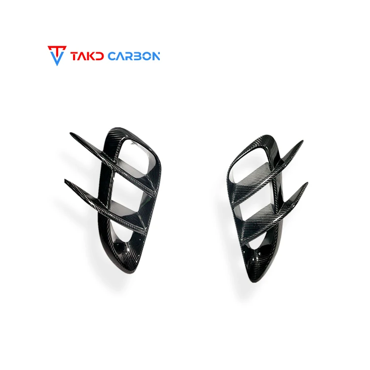 TAKD Carbon Factory Direct Hot Sale Side Air Inlet Grille Universal Rear Spoilers For Porsche 718 Cayman Boxster