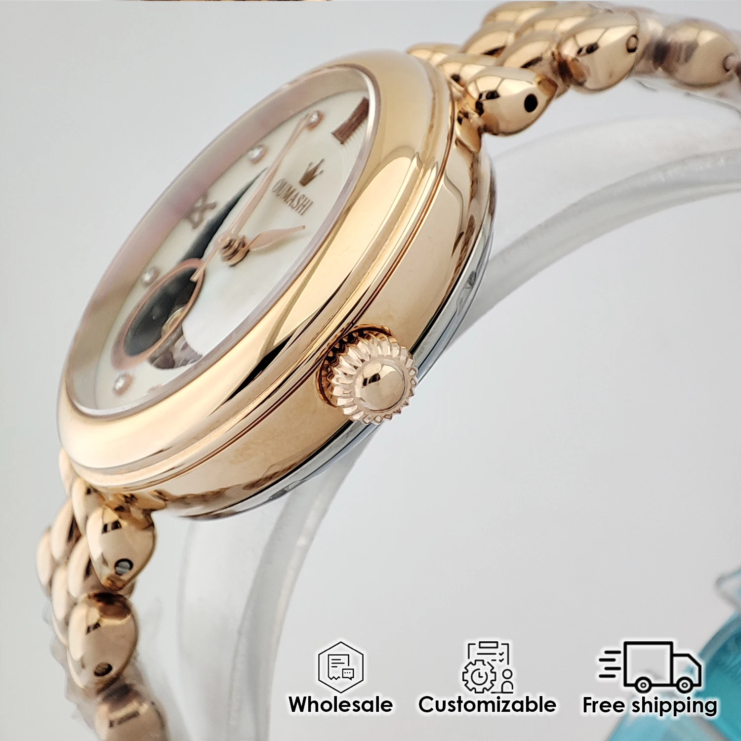 Orologio da donna da 32,5 mm Miyota 82so movimento meccanico automatico vetro zaffiro squisito orologio da donna regalo