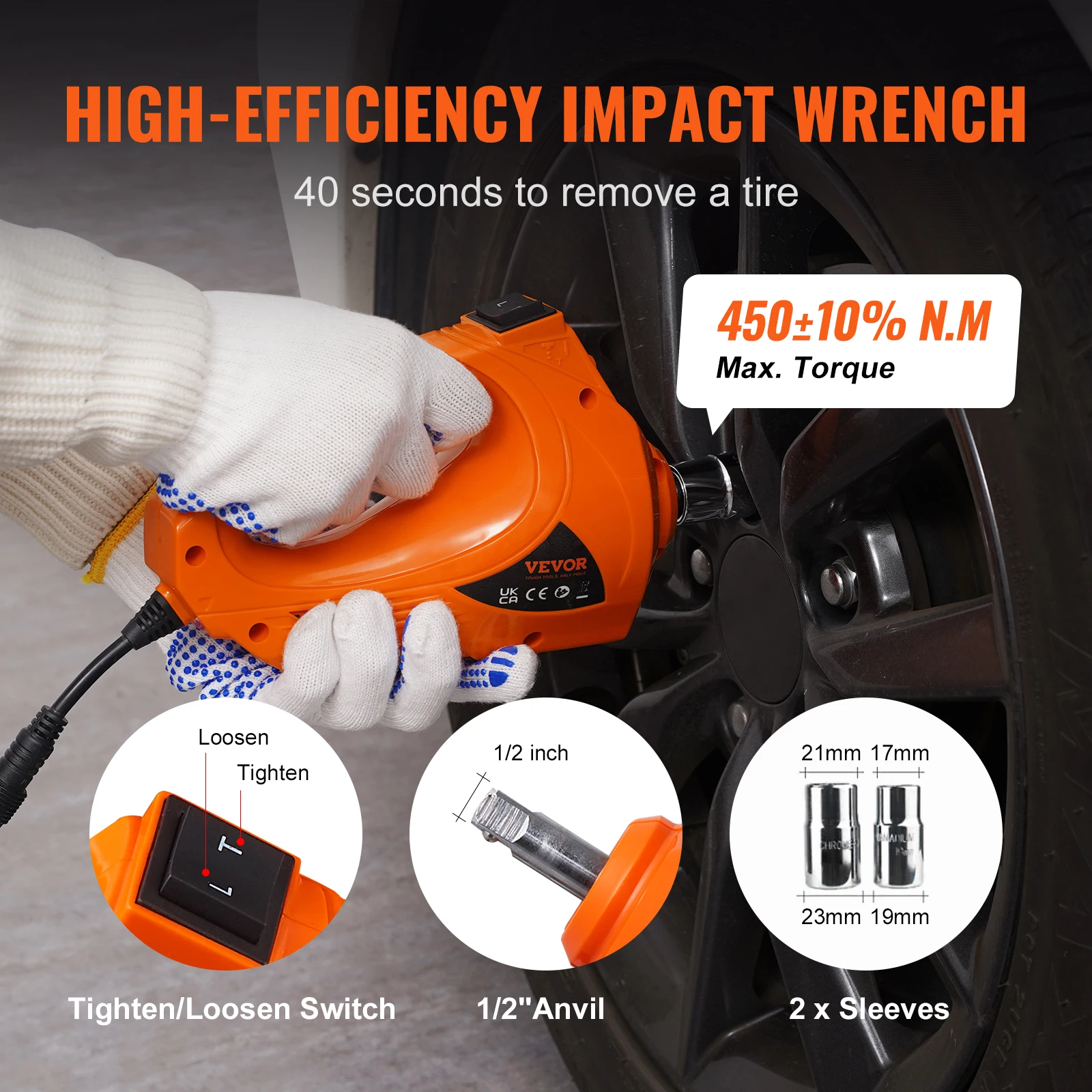 VEVOR 3 톤 전기 자동차 잭 리프팅 세트, DC 12V 자동차 가위 플로어 잭 키트, 임팩트 렌치, 에어 펌프, SUV 자동차 수리 도구