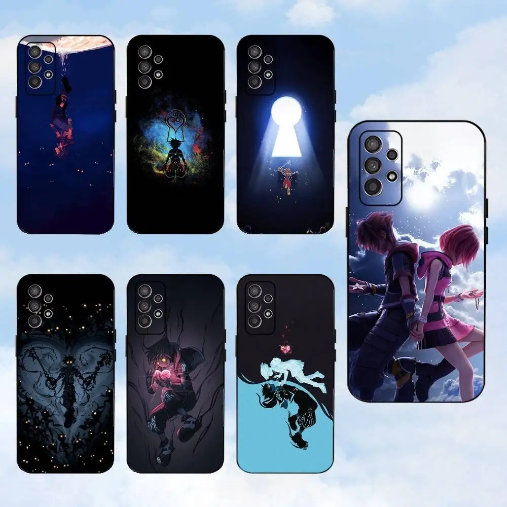 

K-Kingdom Hearts Game Phone Case For Samsung S25,S24,S23,S22,S21,S20,S10,Ultra,Plus,Lite,FE,Soft Silicone Black Cover