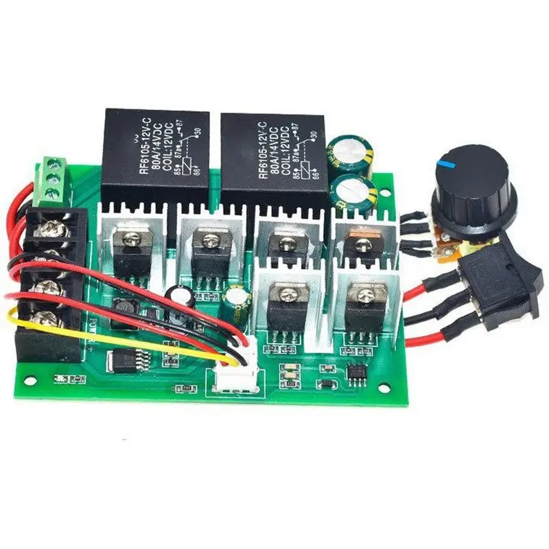 Controlador de Motor con Escobillas B03B-PWM de 2000W, 40A, DC12V/24V/36V, con Control de Velocidad, Tres Velocidades, Función de Avance/Retroceso