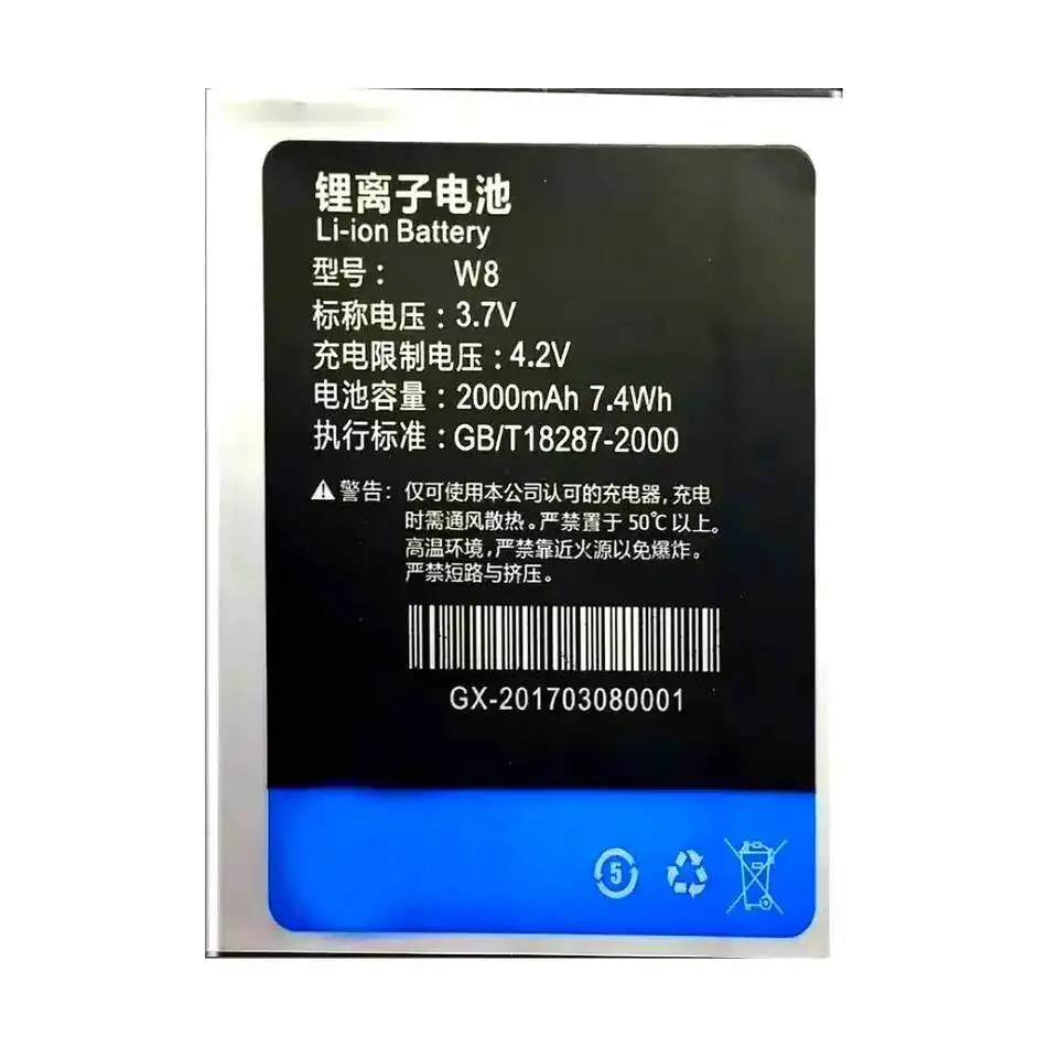 صديقة للبيئة 2000 مللي أمبير لبطارية الهاتف المحمول Thl W8 W8S W8+ ذات سعة عالية