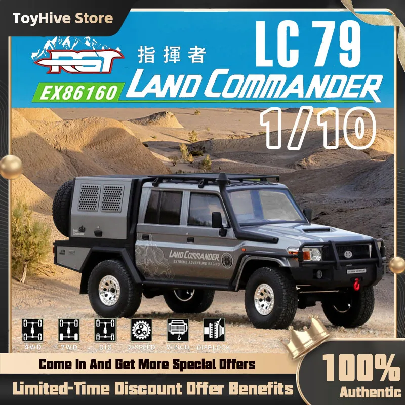 

RGT EX86160 1:10 LC79 Land Commander CRAWLER LC79 Remote Control Climbing Vehicle Simulation Off Road RC Model Vehicle Toy