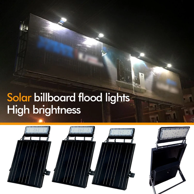 

ACMESHINE 50W Aluminum Alloy Super Solar LED Billboard Light Flood Lights Waterproof IP65 Adjustable Bracket Advertising Lamp