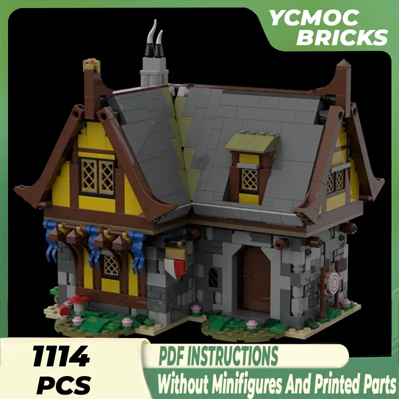 Moc blocos de construção modular vista rua taberna medieval tijolos técnicos diy montagem brinquedos construção para crianças presentes do feriado