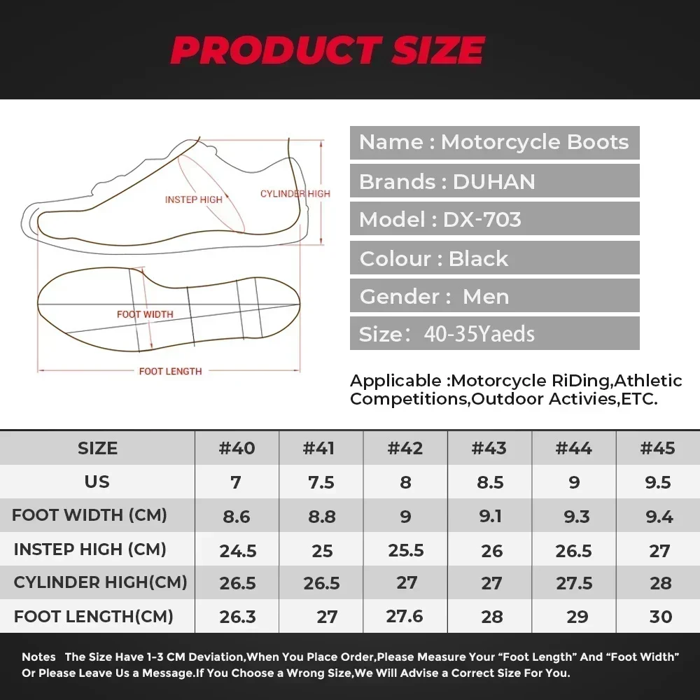 Motorcycle Boots Leather Shoes Men Waterproof Motocross Off-road Riding Racing Shoes Motorbike  Breathable Anti-slip Soft Sole images - 6