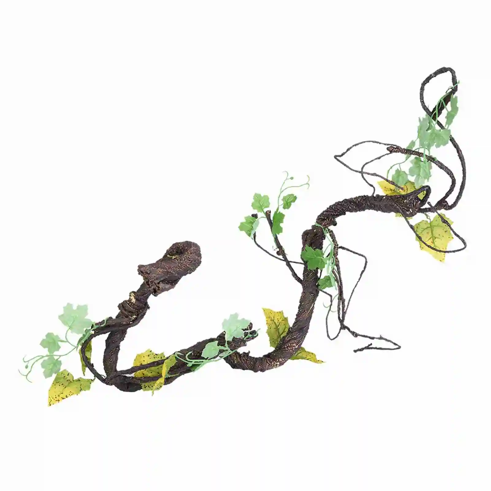 Artificial Reptiles Vine Climber Jungle Forest Bend Branch with Built-in Flexible Metal for Terrarium Cage Decor