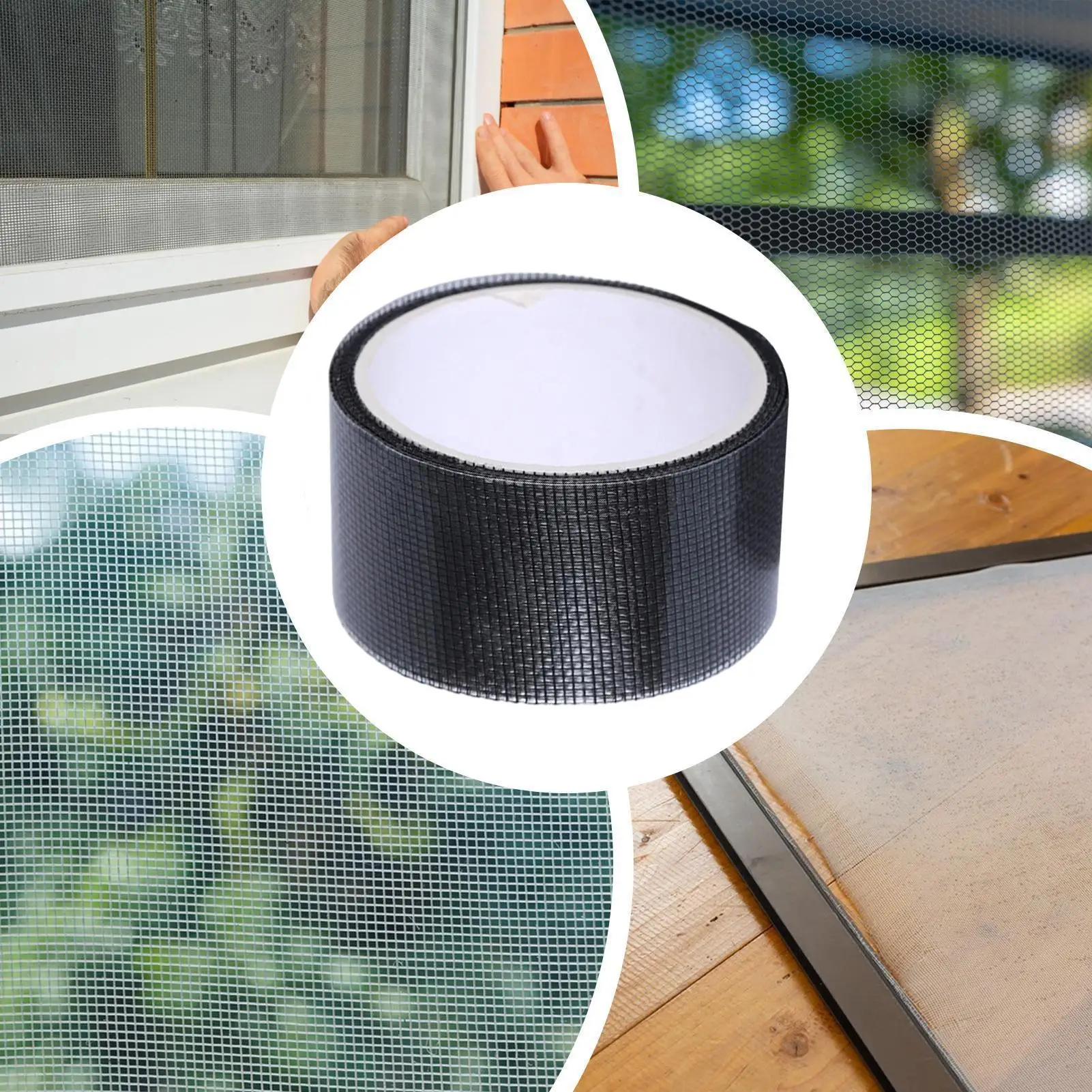 Screen Tape Mesh Repair Strong Adhesive Waterproof 3 Rolls 1.97in X 6.56ft Screen Patch Repair Kit For Patio Balcony Door Net