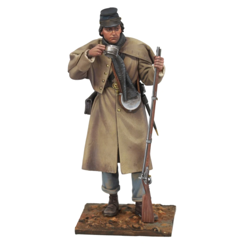1/24 PRIVATE 3RD GEORGIA INFANTRY, 75 mm, figura de resina, kit sin montar y sin pintar
