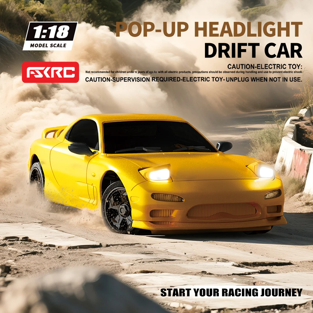 New 1:18 Full Proportion Four-Wheel Drive Drift Car 2.4G Remote Control High-Speed Competitive Racing Car With Gyroscope RC Toy