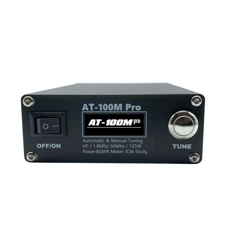 -[A51I Digital]AT-100M Pro Antenna Tuner 1.8-30Mhz Power Meter 125W Automatic Antenna Tuner Support Morse Code Exerciser For