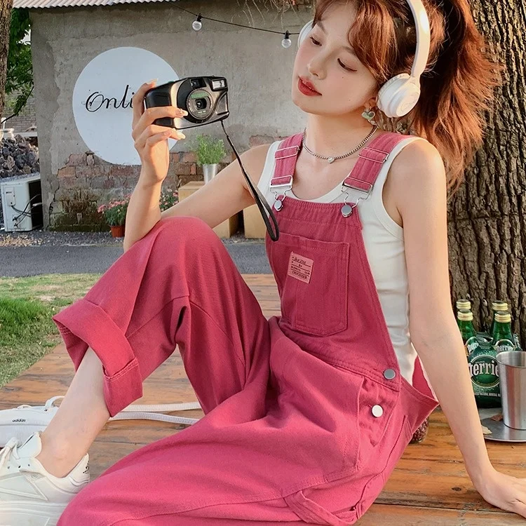 

Lightweight Denim Overalls Women's Summer 2023 New Style Casual Sweet And Salty Street Style Anti-Aging One-Piece Pants