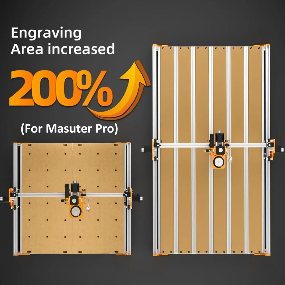 4080 Extension Kit with Upgraded Hybrid Spoilboard for Masuter Pro CNC Router Machine Working Area Extend (15.75