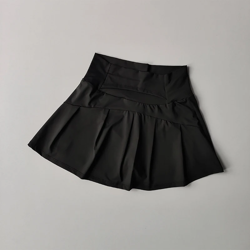Damen Sportrock mit hoher Taille, schnelltrocknend, für Fitness, Yoga, Laufen, Tennis, Golf, Sommer-Sportröcke – Detail 4
