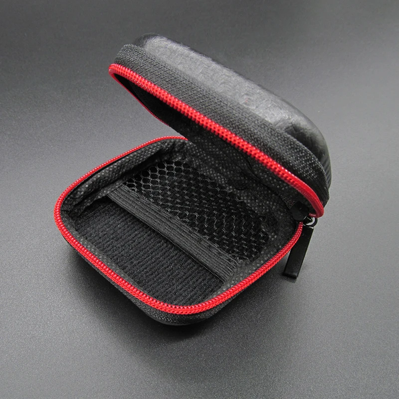 Portable Mini Zipper Square Hard Aseismic Moisture Proof Headphone Bag Storage Box Headset Case for SD TF Cards