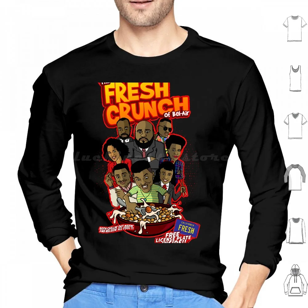 The Fresh Crunch Of Bel-Air Hoodies Long Sleeve Fresh Prince Of Bel Air 90S Bel Air Carlton Carlton Banks Cereal