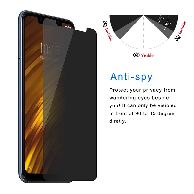 Protective Glass For Mi Mix 2 2S 3 5G Max 3 Note 3 Screen Protector For Xiaomi Mi A3 Lite CC9 CC9E 9H Glare Peeping Anti Spy