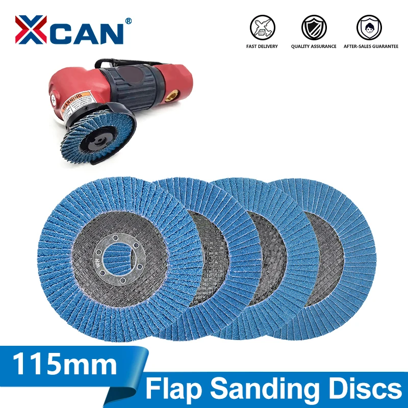 

XCAN 1/4 шт. 115 мм лепестковый диск шлифовальный диск 40/60/80/120 грит шлифовальный круг мини угловая шлифовальная машина аксессуары для полировки металла и дерева