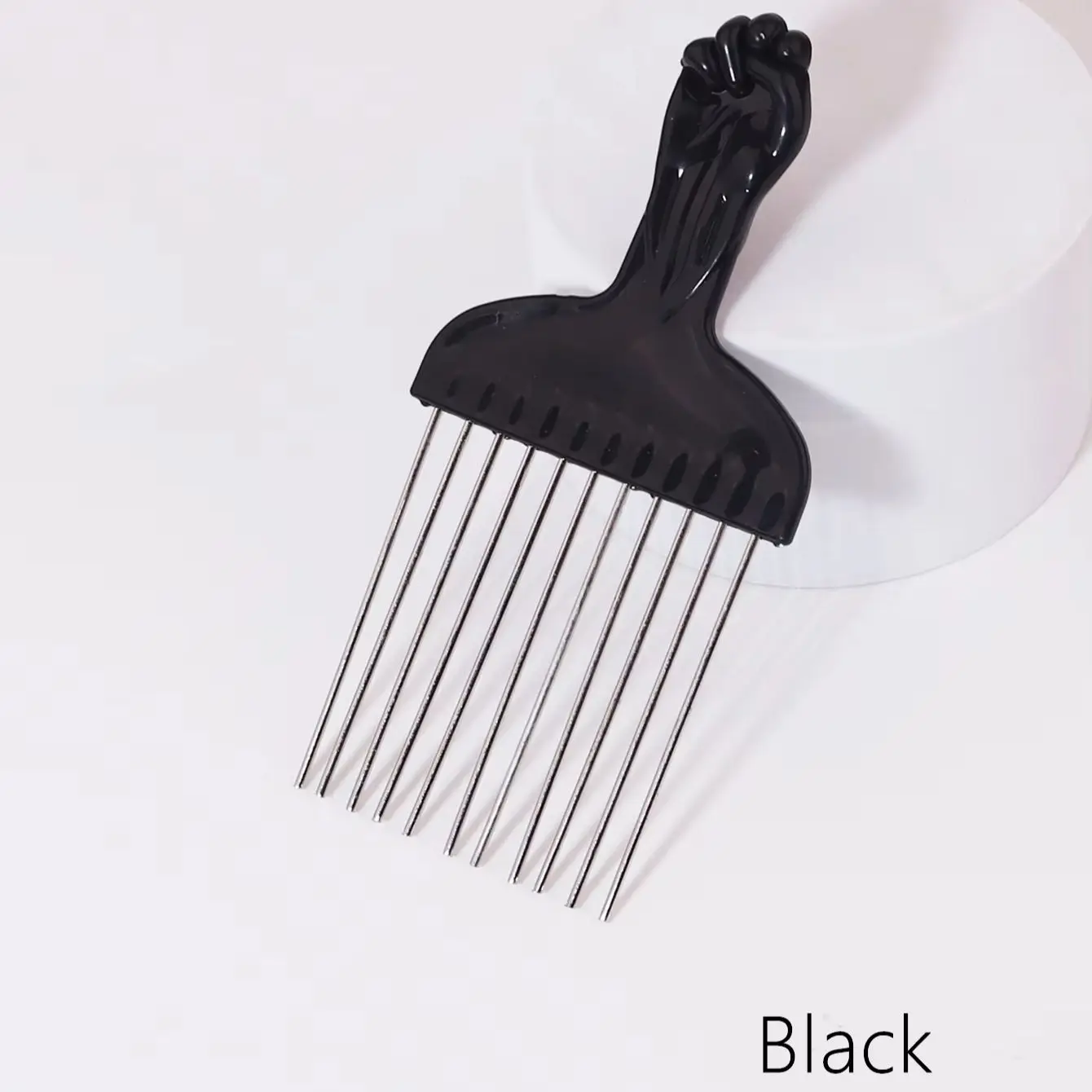 Professional African Comb Set - Plastic Handle, Metal Teeth, Hairdressing and Curling Tools, special for real hair wigs
