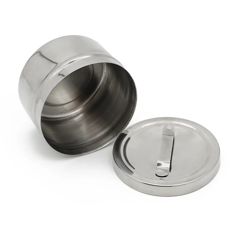 1pcs Cotton Ball Tank Stainless Steel Disinfection Jar Bottle with Lid .Gauze Tampon Sterilizer Box Tool s