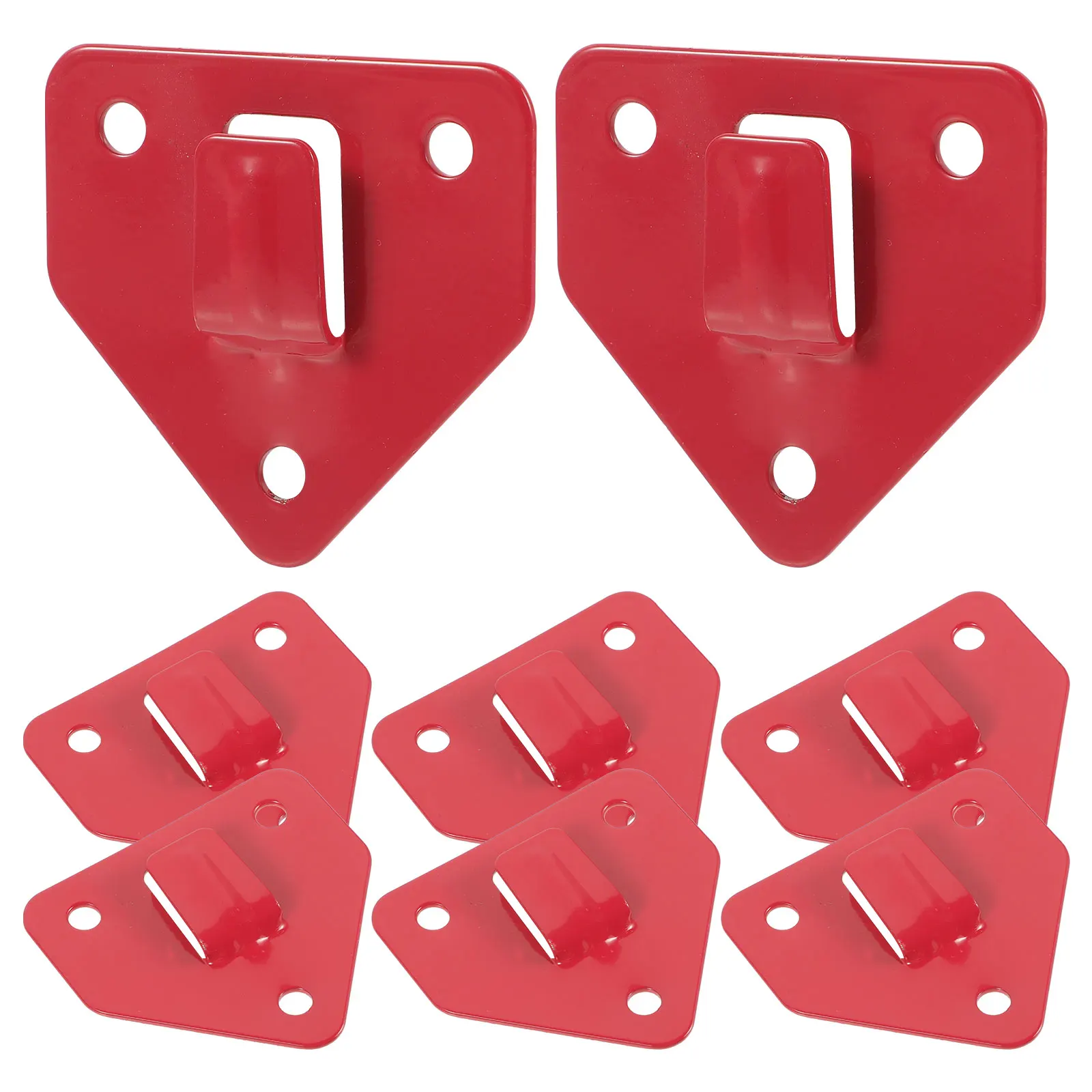 

8 pcs Wall Fire Extinguisher Bracket Bracket Heavy Duty Metal Hooks Red Color Stable Durable Fire Safety Accessories