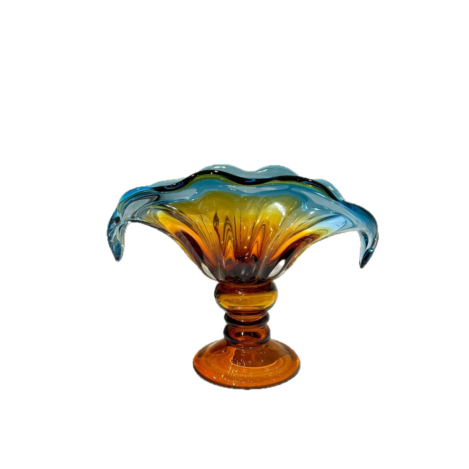 Modern light luxury art style handmade glazed fruit plate home hotel model room high-end desktop decoration ornaments