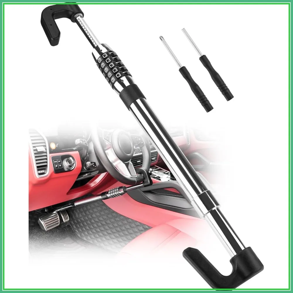 

Retractable Brake Pedal Lock Keyless 5 Digit Code Anti Theft Device Universal Fit for Car Truck SUV
